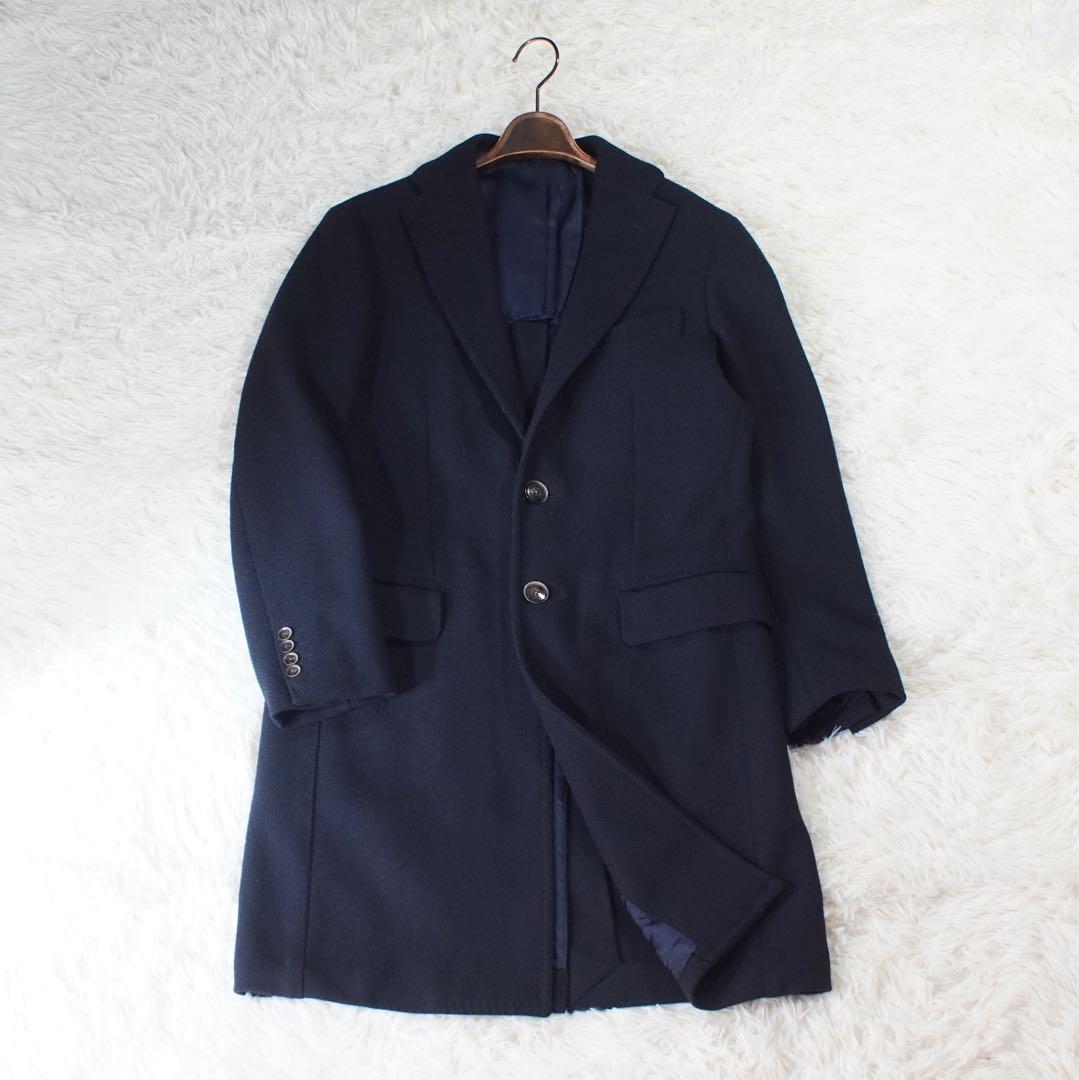 ヘリンボーン《リングヂャケット》チェスターコート(44)ネイビー 日本