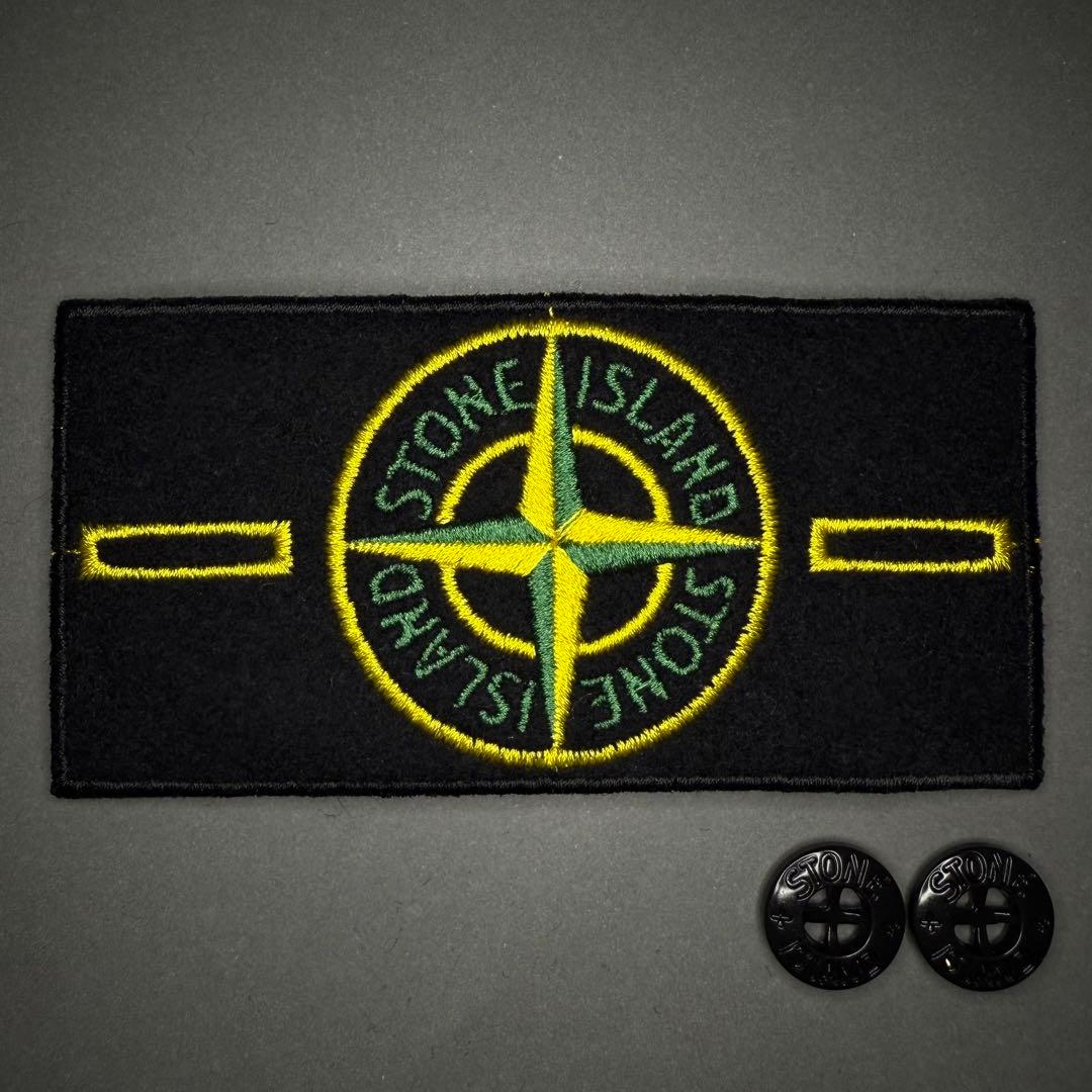 STONE  ストーンアイランド　タグ　ワッペンボタン付き 未使用】STONE ISLAND ストーンアイランド タグ ワッペンボタン付き