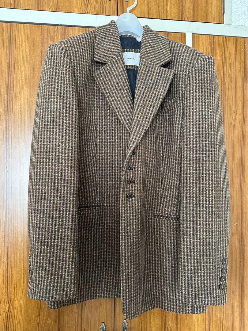 todayful Wool100% Check Jacket 正規品 未使用36 Wool100% Check Jacket(36 CAMEL): TODAYFUL: WOMENS｜ STUDIOUS