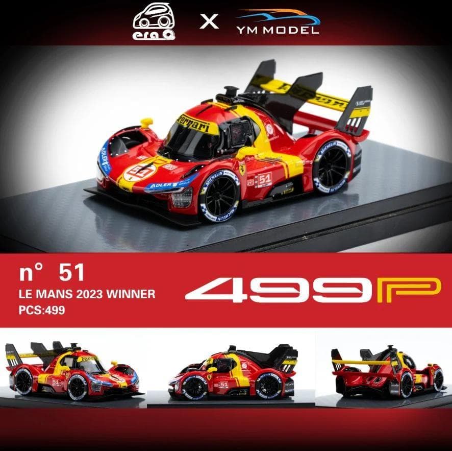 YMモデル x ERAQ 1/64 フェラーリ 499P #51 PERFECT Tooned Ferrari 499P 2023 Le Mans winner by YM Model EraQ