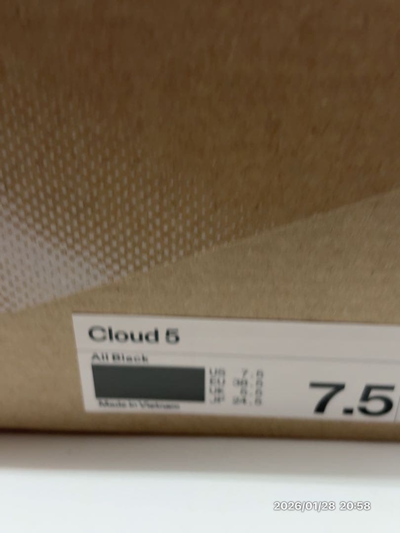 ONランニングシューズ Cloud5レディース All black 24.5cm