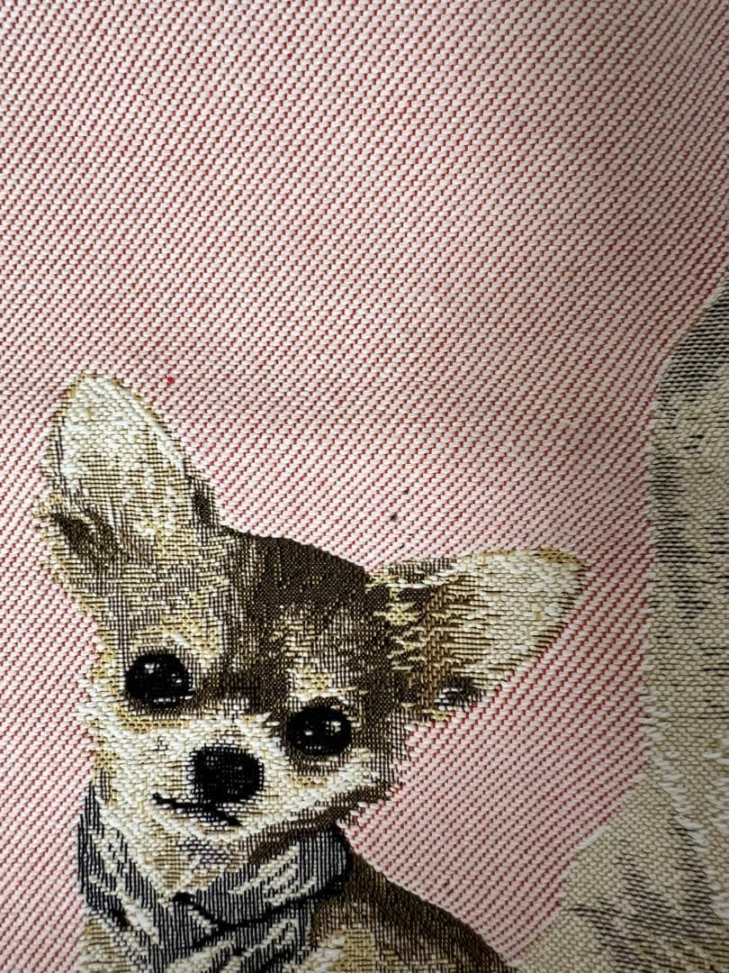 新品】イヴドローム IOSIS クッションカバー 犬 刺繍