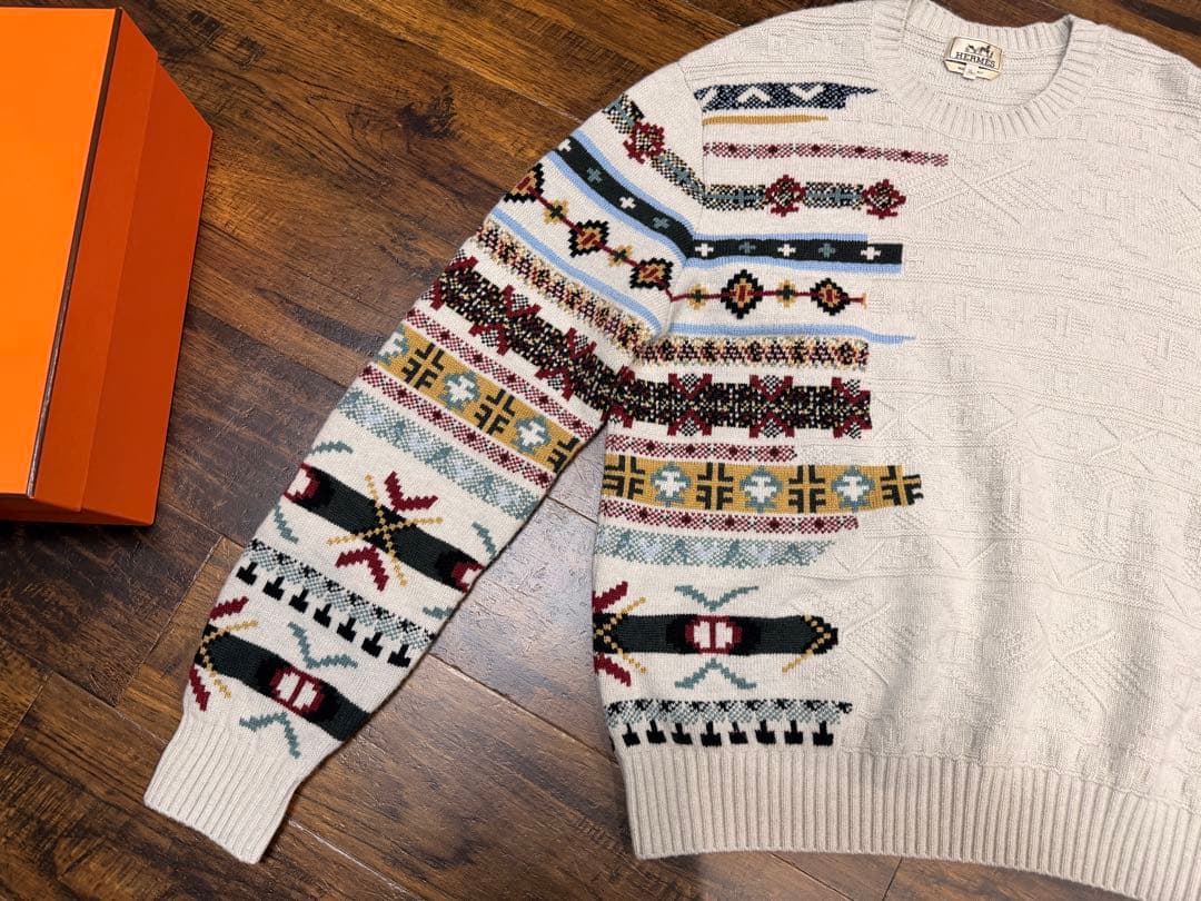 極美品 エルメス HERMES ニット 23AW セーター プルオーバー カシミヤ