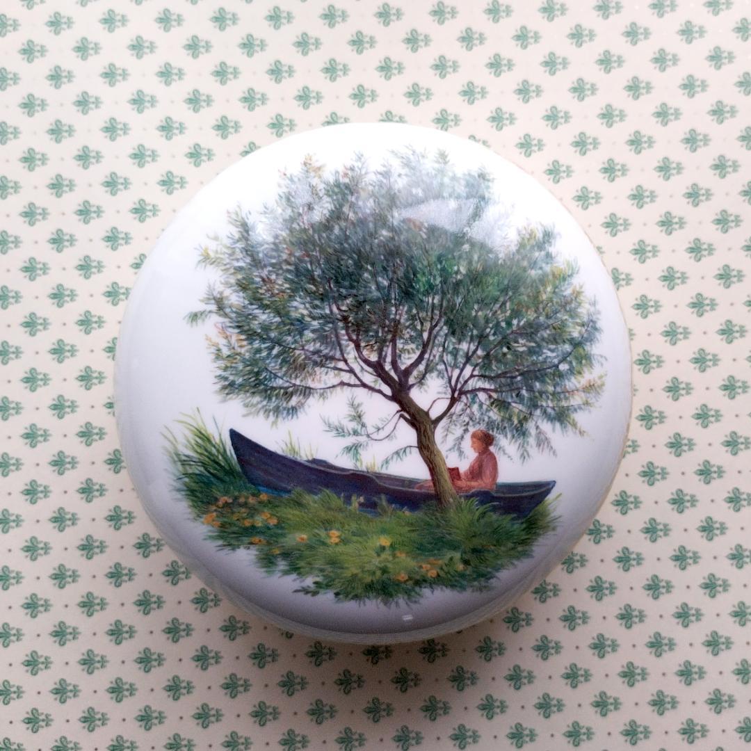 マイセン Meissen 1900-1910年頃 川辺の風景 ボンボニエル - メルカリ