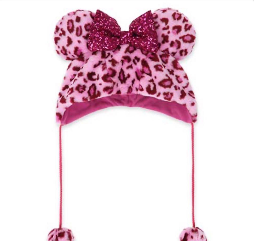 新品タグ付き】ディズニー ミニー ヒョウ柄 レオパード ファンキャップ