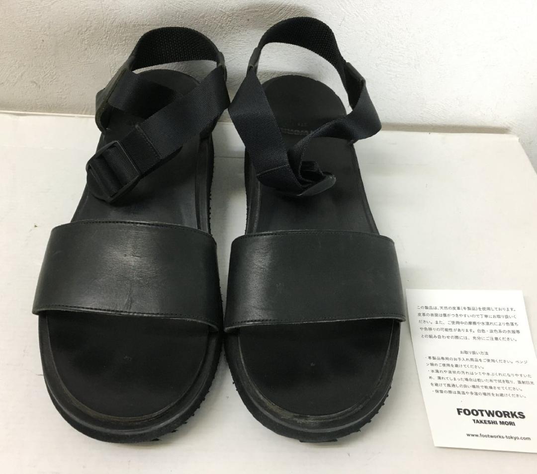 フットワークス 27.5 箱付き GUIDIレザー使用 上質 レザー サンダル