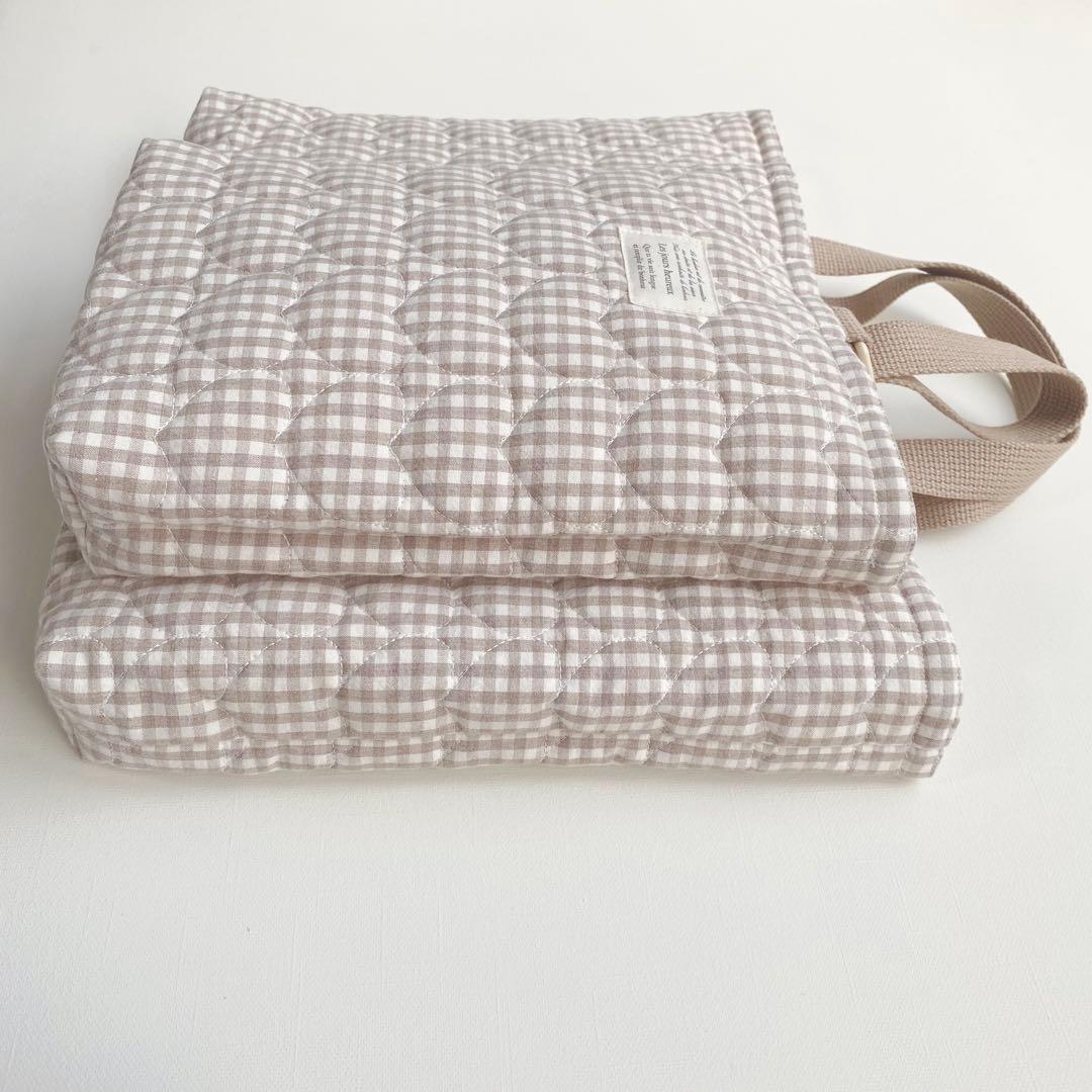 入園入学 4点セット ハート キルティング レッスンバッグ 上靴入れ