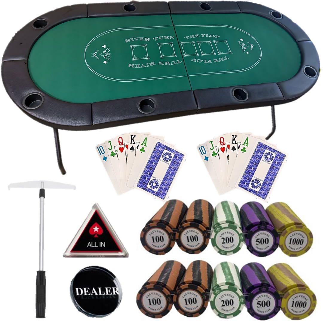 【あ】すぐ遊べる　ポーカーテーブルセット【8人用】 すぐ遊べる ポーカーテーブルセット【8人用】 すぐ遊べる ポーカー