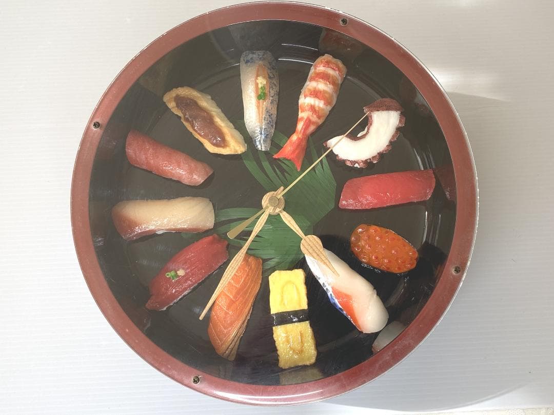 寿司サンプル　掛け時計 元祖食品サンプル屋「寿司時計」