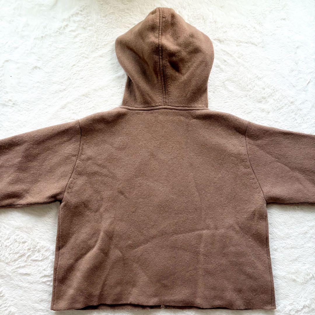 美品！ 23AW セオリー ジップ パーカー フード カシミヤ混 茶 現行 S