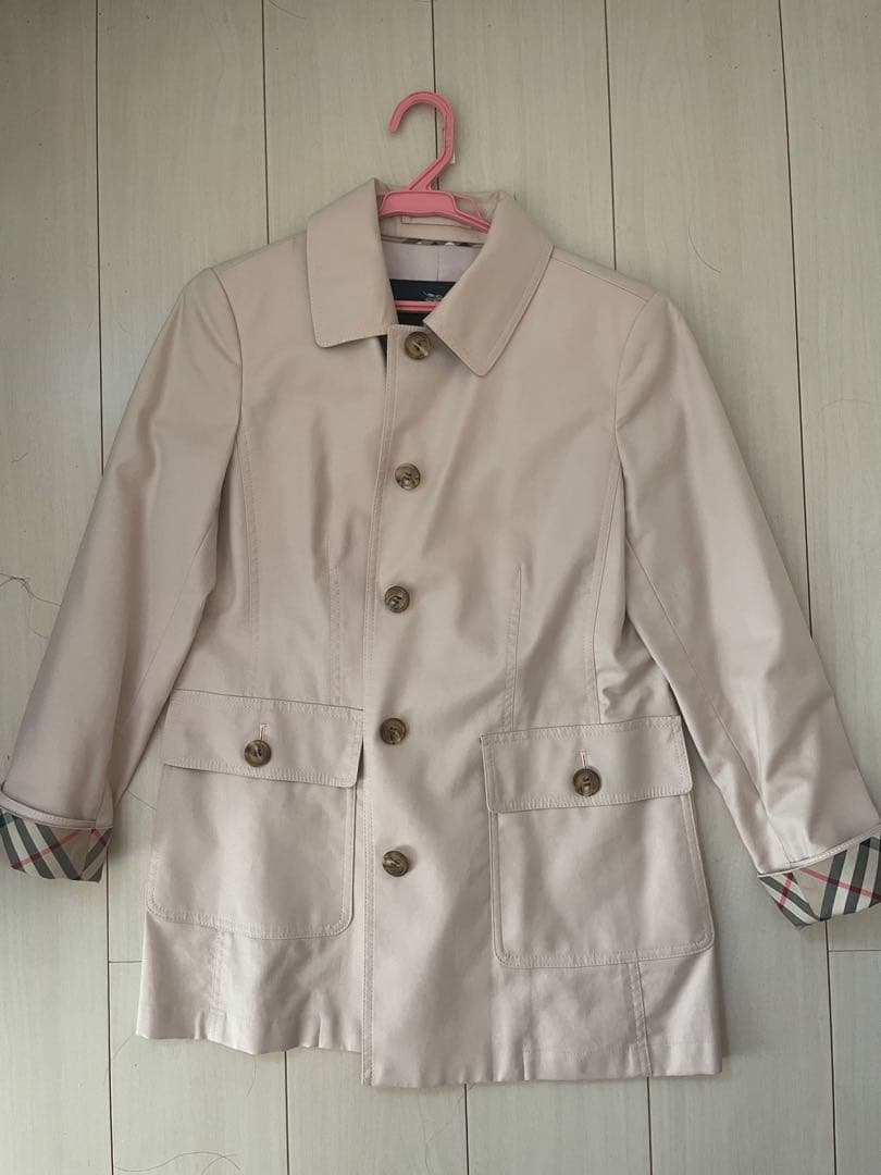 Burberry ピンクベージュ トレンチコート 中古・古着通販】BURBERRY (バーバリー) トレンチコート ベージュ