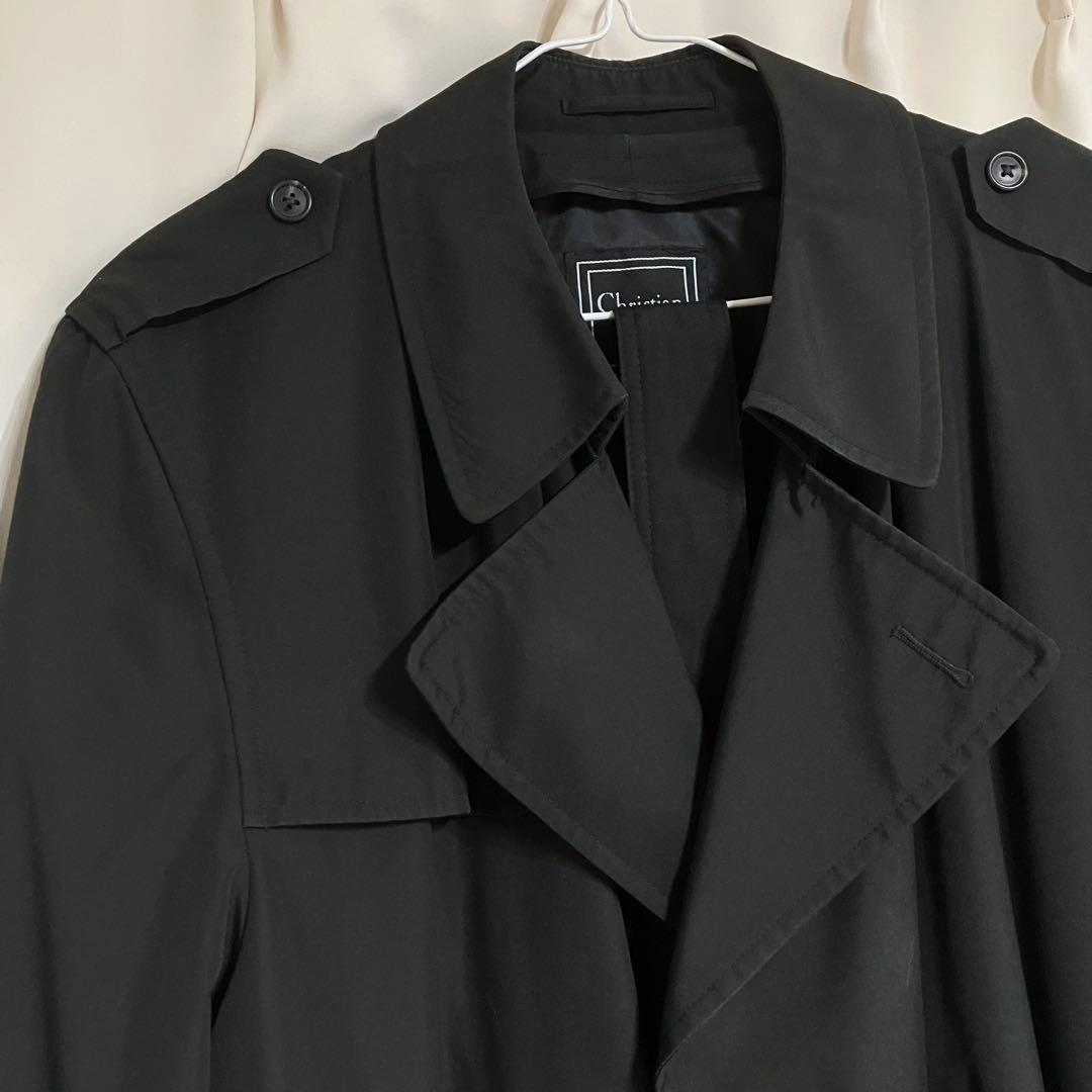 Christian Dior ブラックトレンチコート - メルカリ