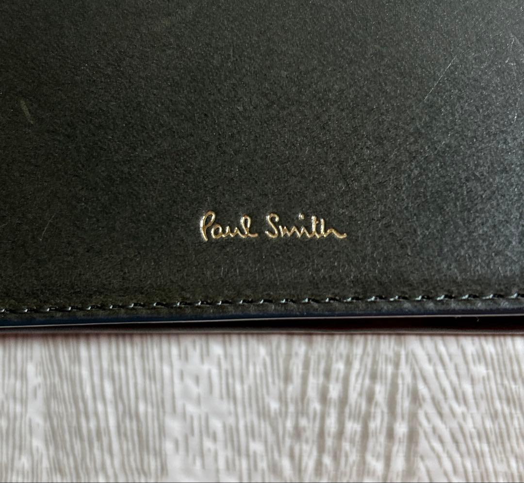 新品箱付【ポール・スミス】マルチストライプ 二つ折り名刺入れ/カード
