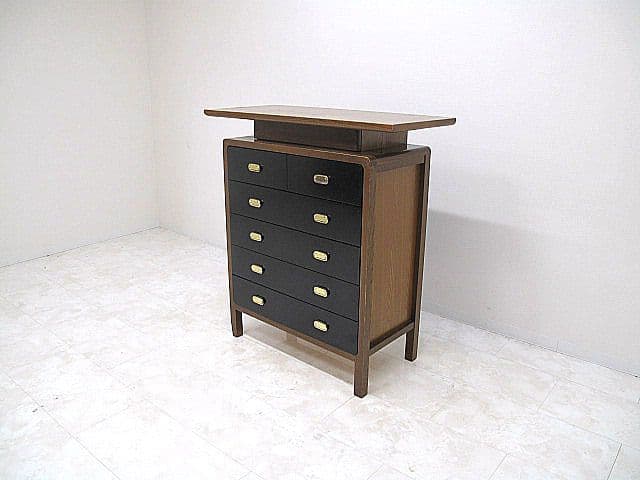 木研 北欧様式ヴィンテージチェスト フローティングテーブルトップ 収納家具 Woody Prime Boxツゲ材 クラシック木製収納キャビネット