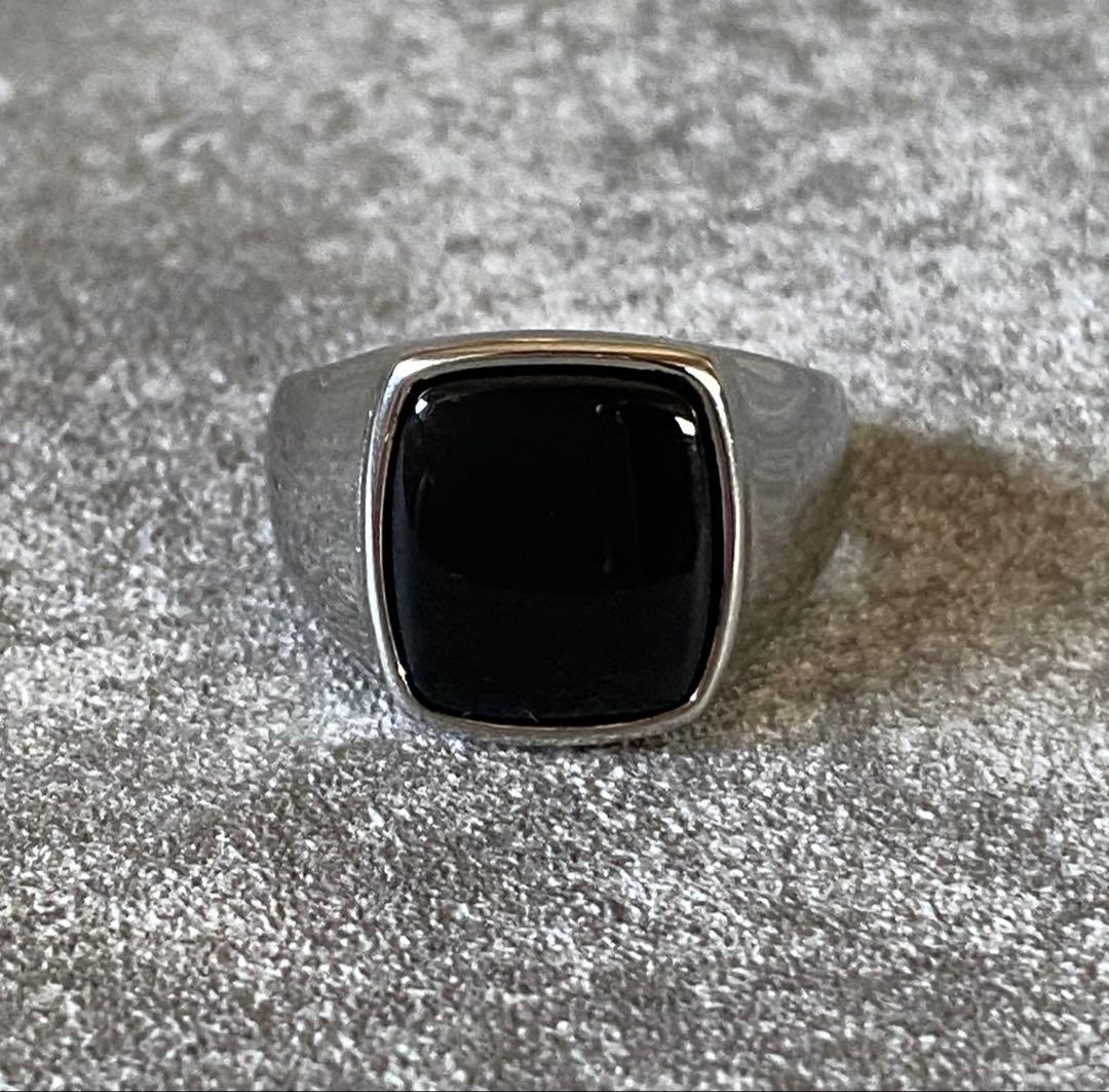 メキシカンジュエリー シルバー シグネットリング オニキス 天然石 21