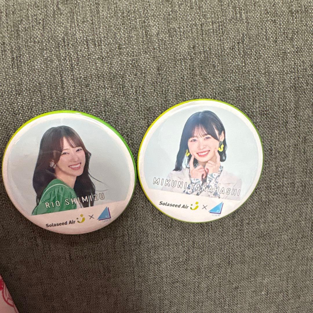 日向坂46 ソラシドエア コラボ 缶バッジ 清水理央 髙橋未来虹 - メルカリ