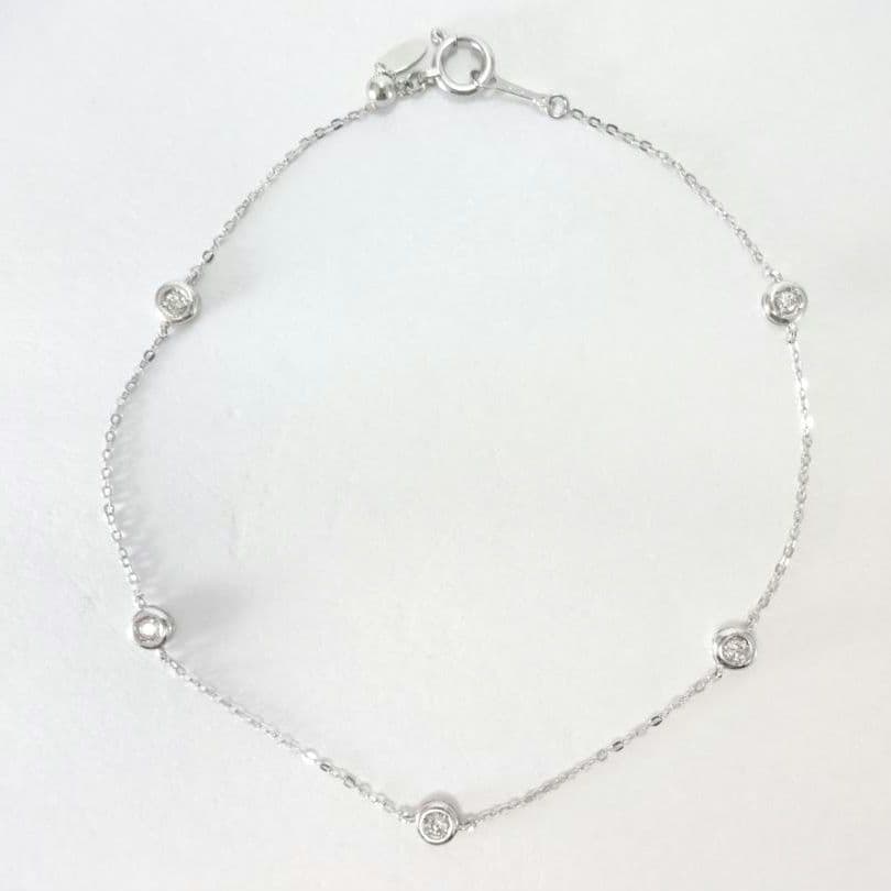 【hiroro様】0.10ct　ダイヤモンド　ステーション　ブレスレットプラチナ
