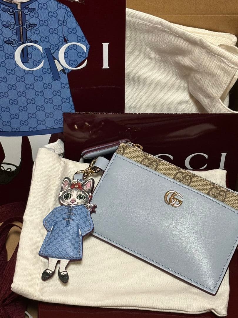 GUCCI 日本限定 ヒグチユウコ バイカラーカードケース 日本限定 ヒグチユウコ バイカラー スモール ウォレット ・ライト