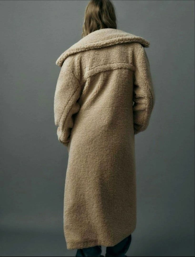 ZARA エクストラロングフェイクボアコート テディベア - メルカリ