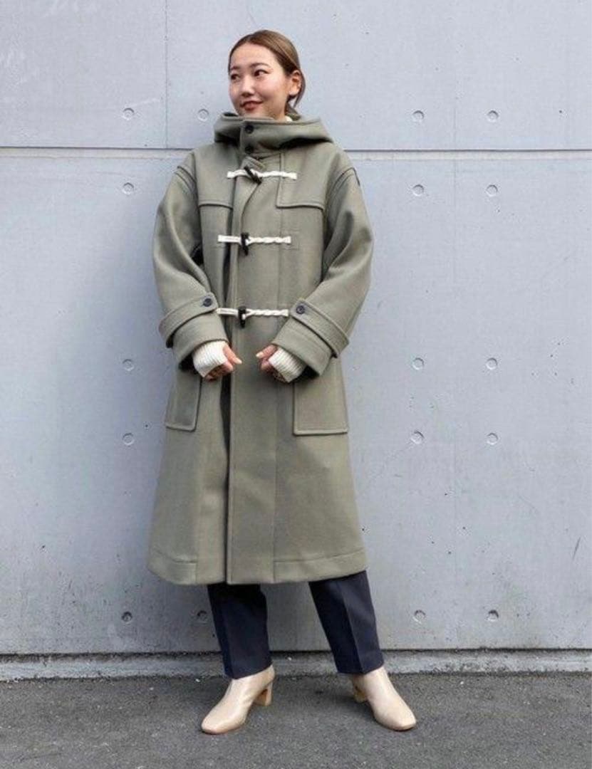 新品✨形綺麗 メルトン オーバー ダッフルコート セージグリーン