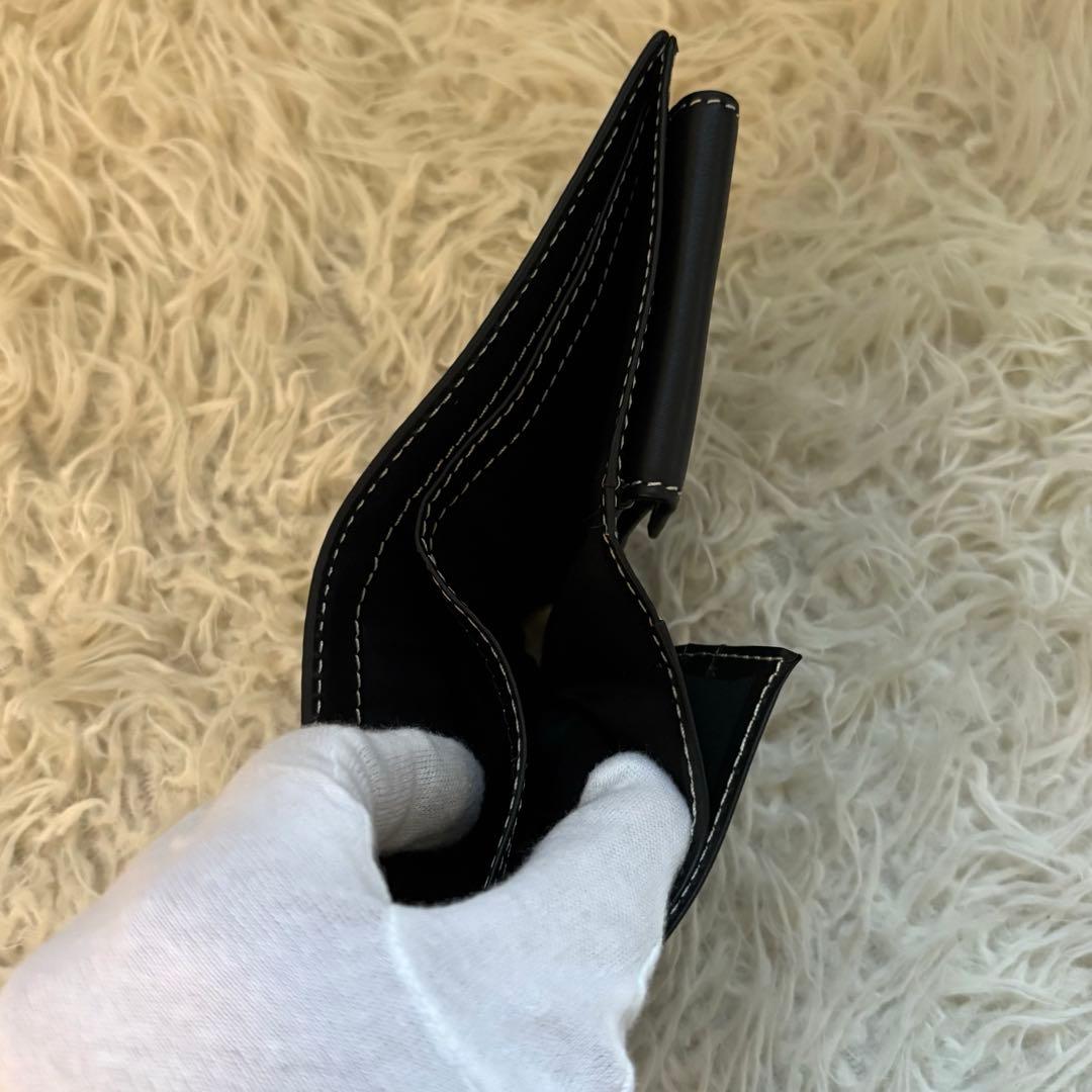 ✨未使用 DEGNER 花山 KAZAN 花鳥風月 二つ折り財布 刺繍 ブラック