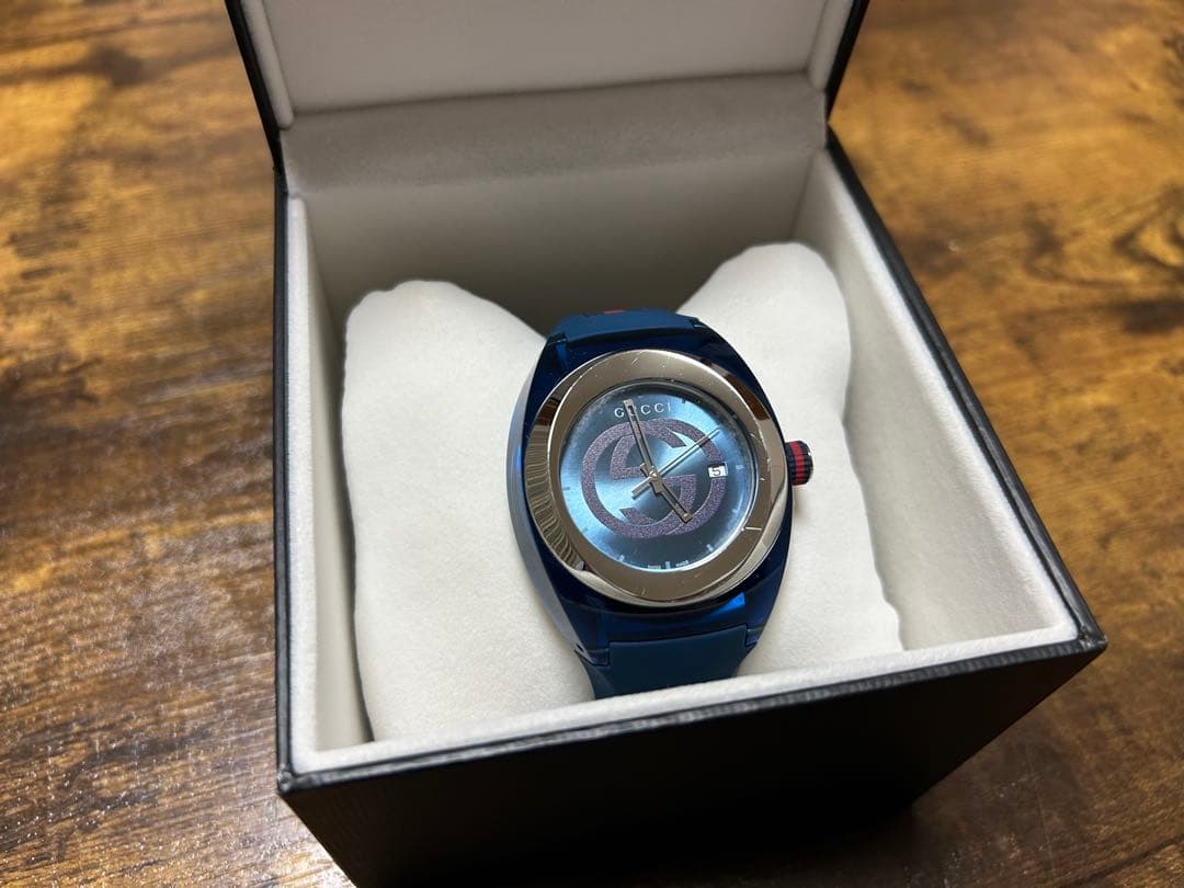 GUCCI 青 シリコンバンド 時計 903520554_1.jpg