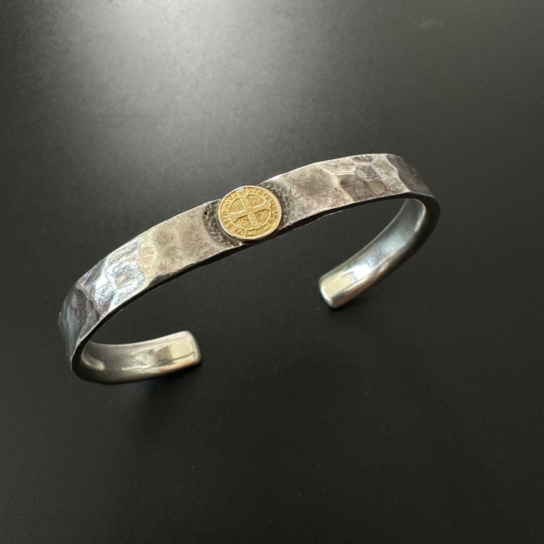 SJX K18 たたき バングル 楽天市場】ポイント2倍!!ファーストアローズ K18付 平打12mm タタキ