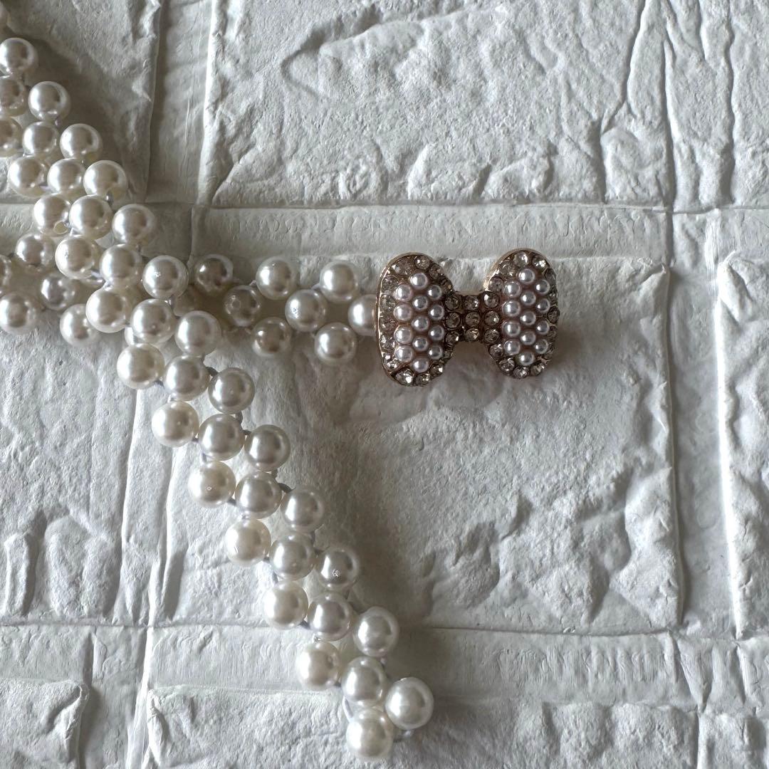 白、金、銀の小物セット 刺繍レース重ね衿 フリル付きレース半衿 レース