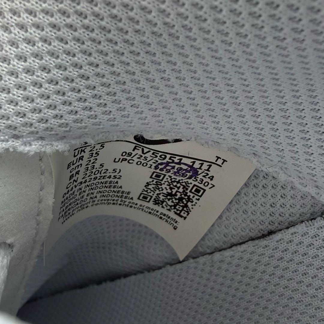 22cm ナイキ GS エアフォース1 LE \"ホワイト\" 白