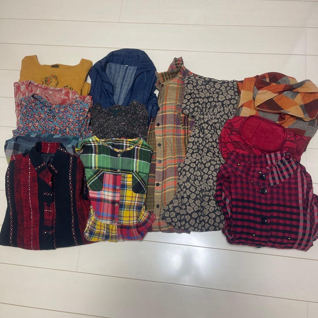 シニア　ミセス　婦人服　チュニック　ワンピース　13点まとめ売り　柄物　派手 総柄プリントチュニックワンピース | 京都通販ミセスのファッション館