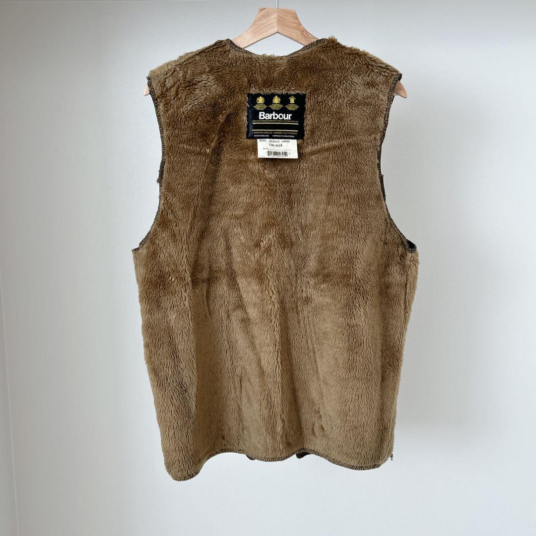Barbour 90s パイルライナー 旧3クラウン 36 ジレ ベスト 英国製 90s Barbour Liner Vest バブアー ライナーベスト ヴィンテージ 英国