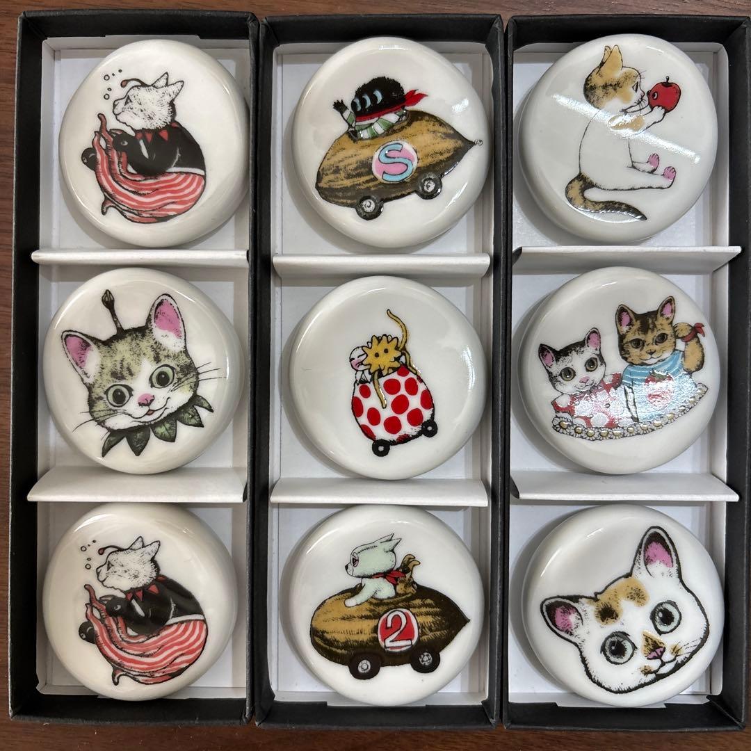 ヒグチユウコ 樋口ゆうこ　九谷焼箸置きさ９個さセット ヒグチユウコ 樋口ゆうこ 九谷焼箸置きさ9個さセット ヒグチユウコ