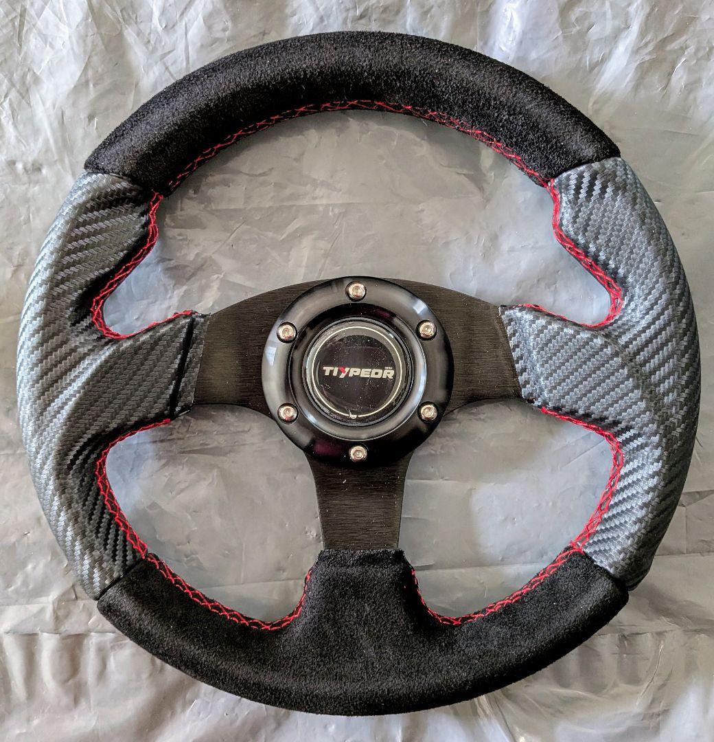小径　28パイ　スポーツタイプ　ブラック&グレーコンビ　ステアリング ステアリング 28Φ PVCレザー ブラックスポーク ノスタルジック NISMO