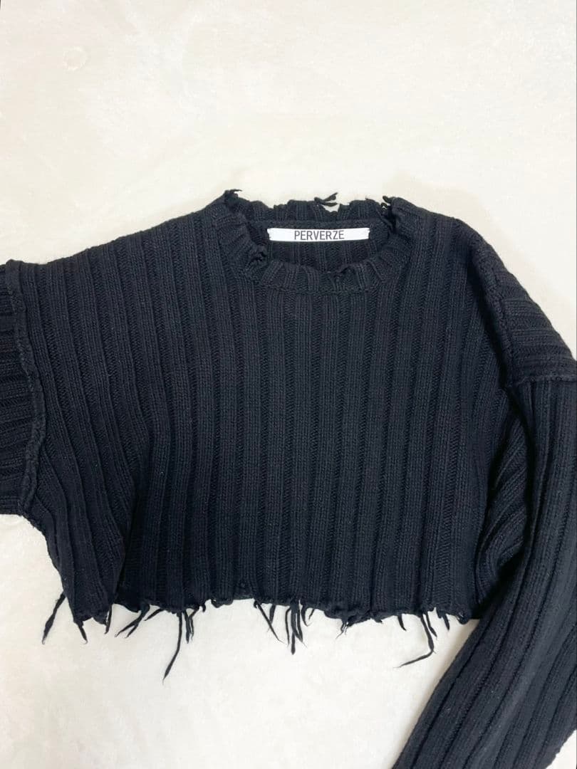 PERVERZE パーバーズ Crash Knit クラッシュ ニット 短丈 - メルカリ