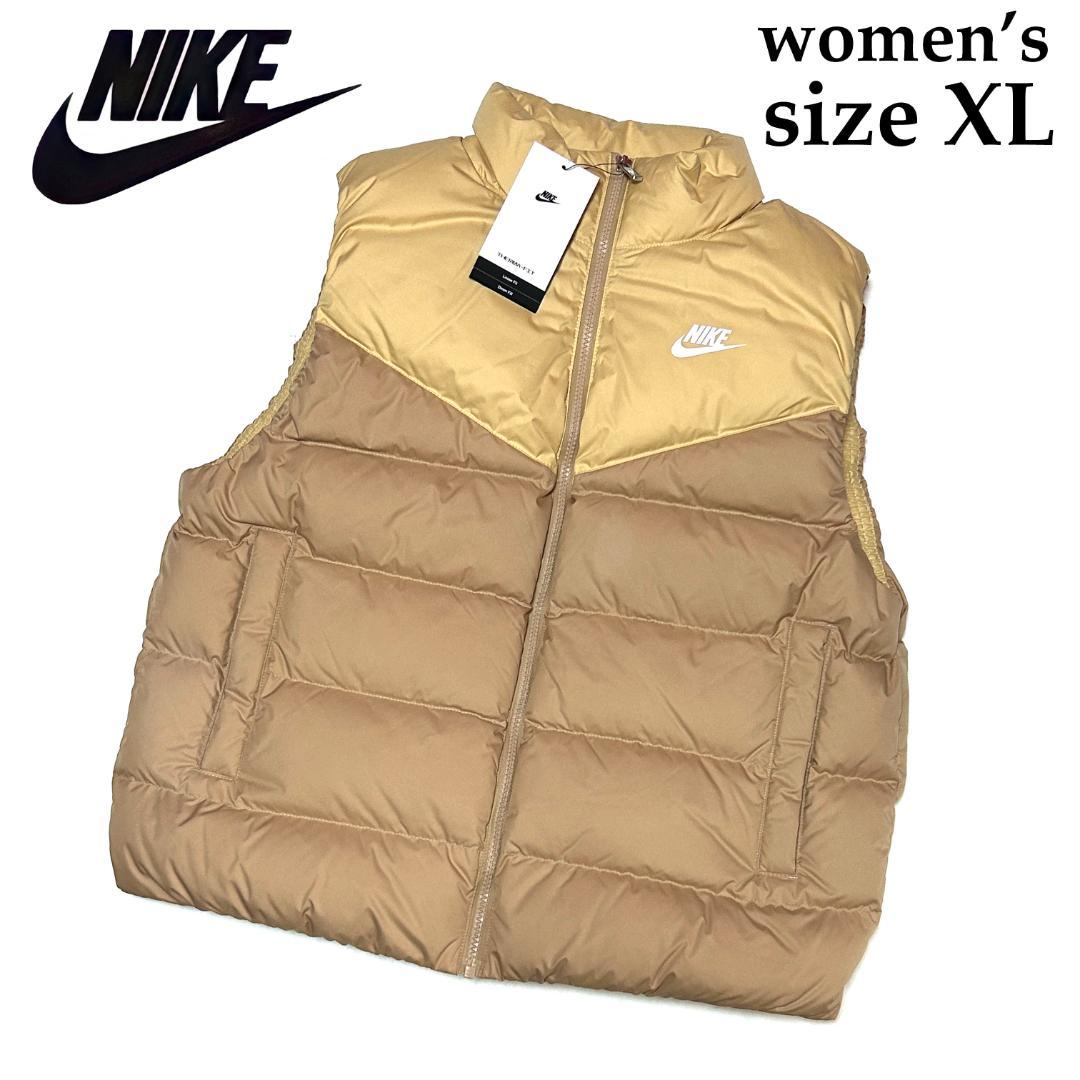 新品　XLサイズ　ナイキ　レディース　ダウンベスト ウィンドランナー　ベージュ 新品 XLサイズ NIKE ナイキ ウインドランナー ダウンベスト レディース
