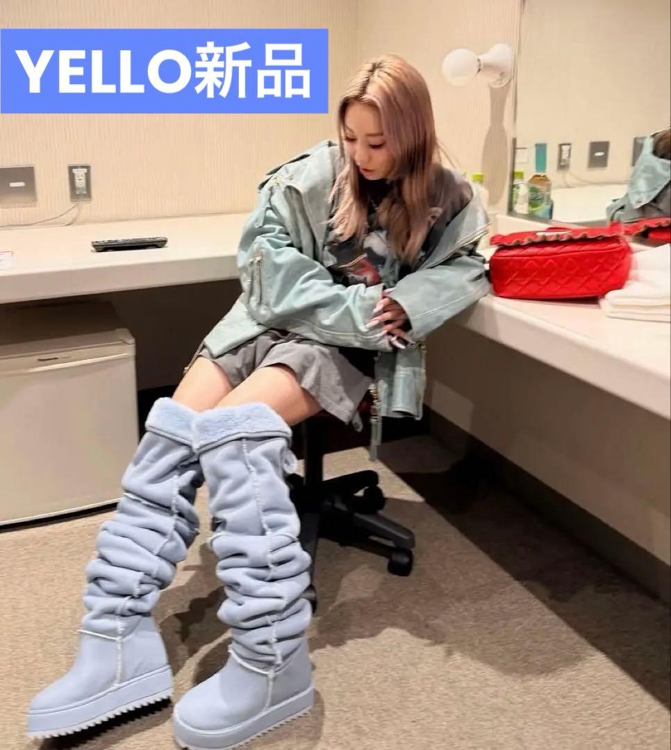 YELLO KIKI LOOSE FIT LONG BOOTS XLブルー - メルカリ