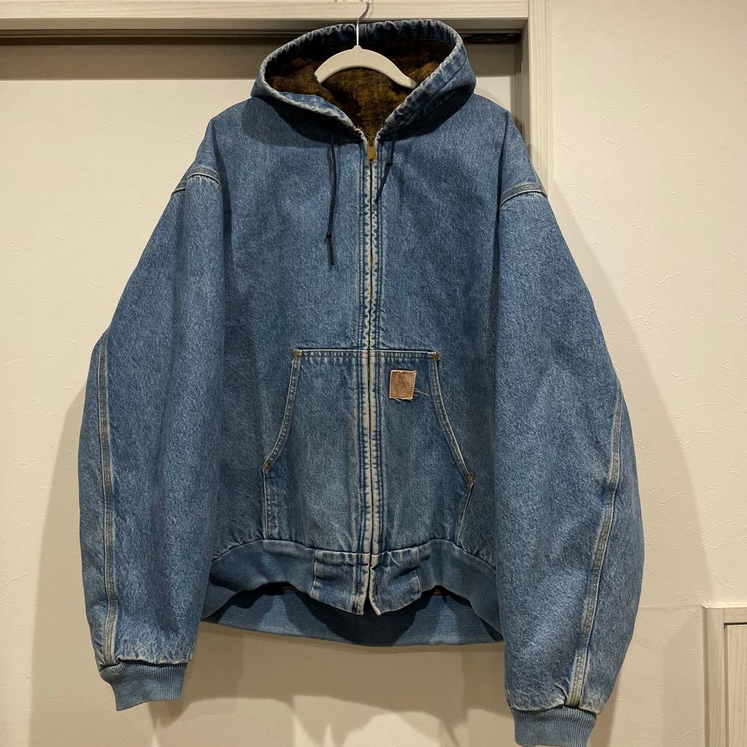 希少 ビンテージ Carhartt アクティブジャケット デニム ビッグサイズ