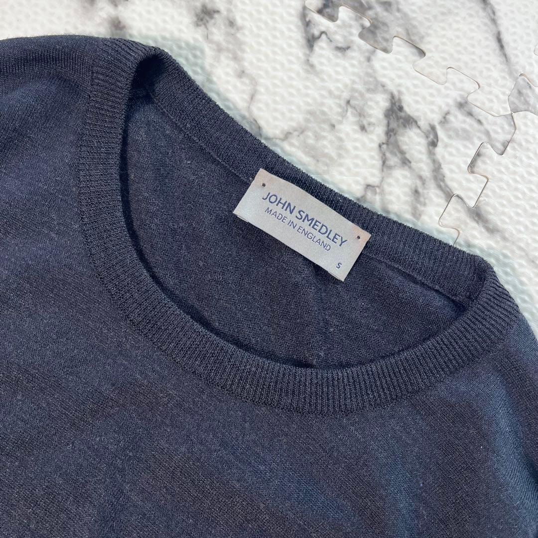 ジョンスメドレー クルーネックニット メリノウール 現行タグ 英国製