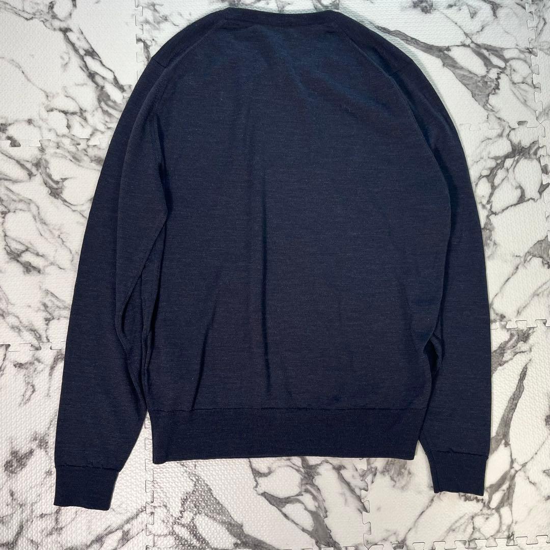 ジョンスメドレー クルーネックニット メリノウール 現行タグ 英国製