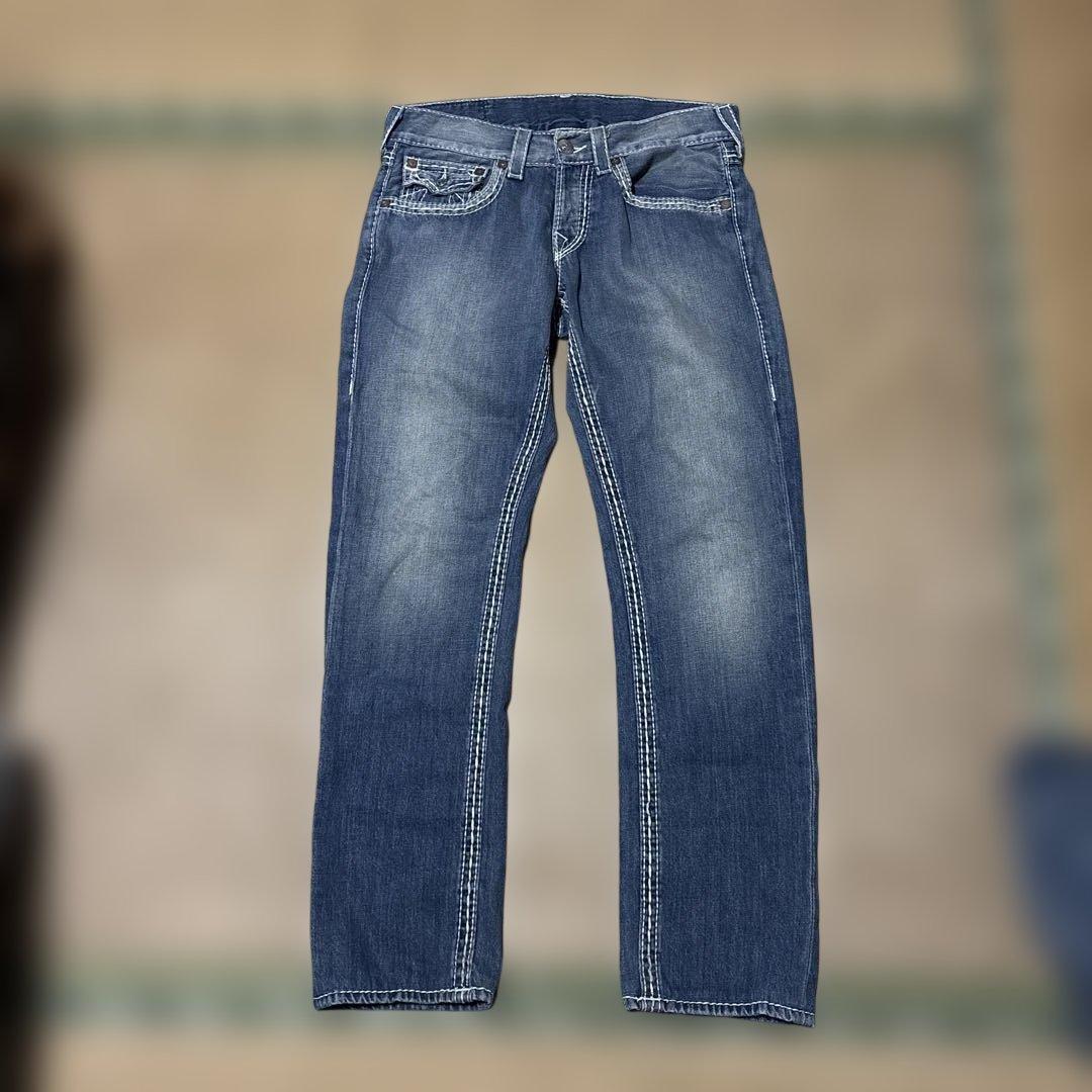 io着用 true religion 太ステッチ デニム 激レア 大人気商品 - メルカリ
