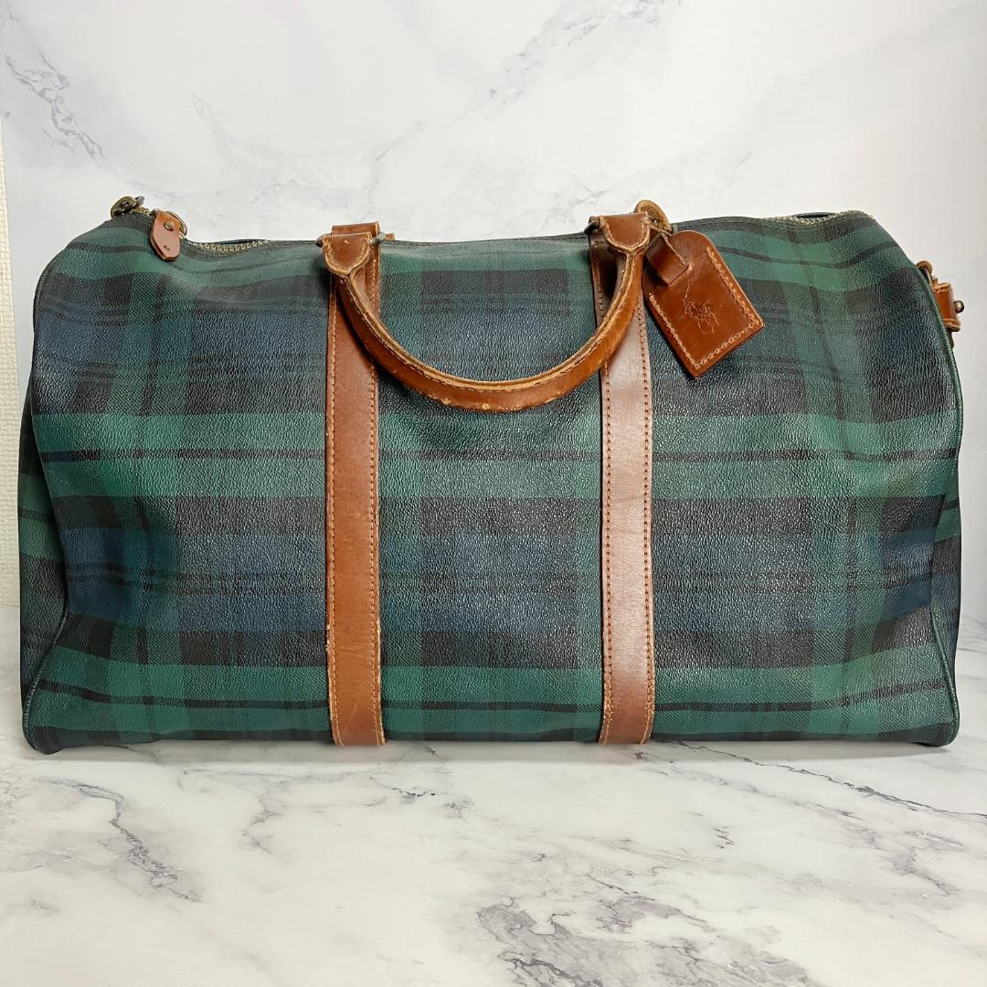 B617【2way】Polo Ralph Lauren☆チェック柄ボストンバッグ