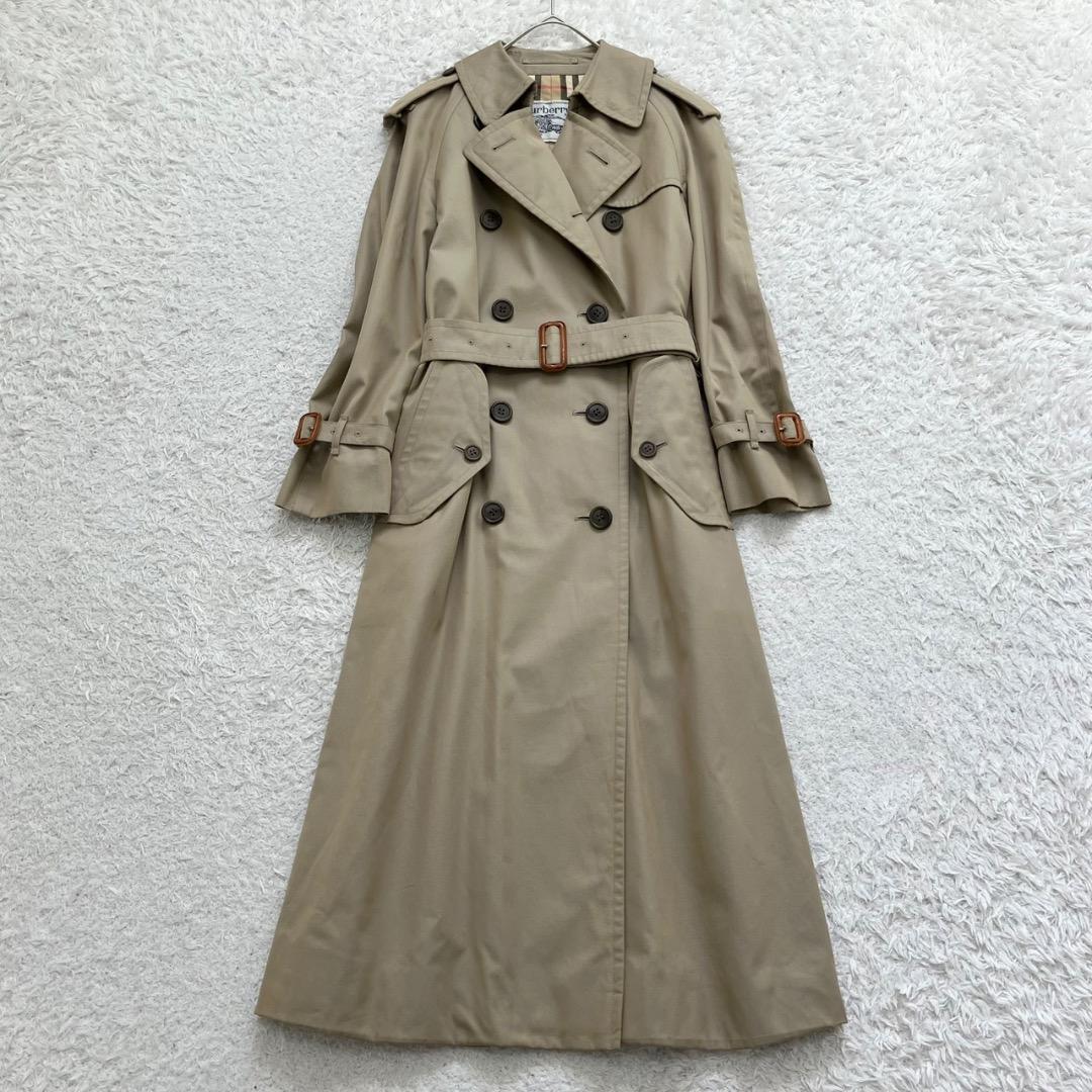 バーバリー トレンチコート ノバチェック ロング ベルト Aライン