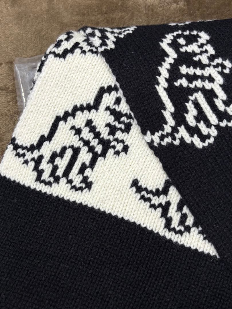 COACH ディノ プリント ニット マフラー 恐竜柄 マフラー