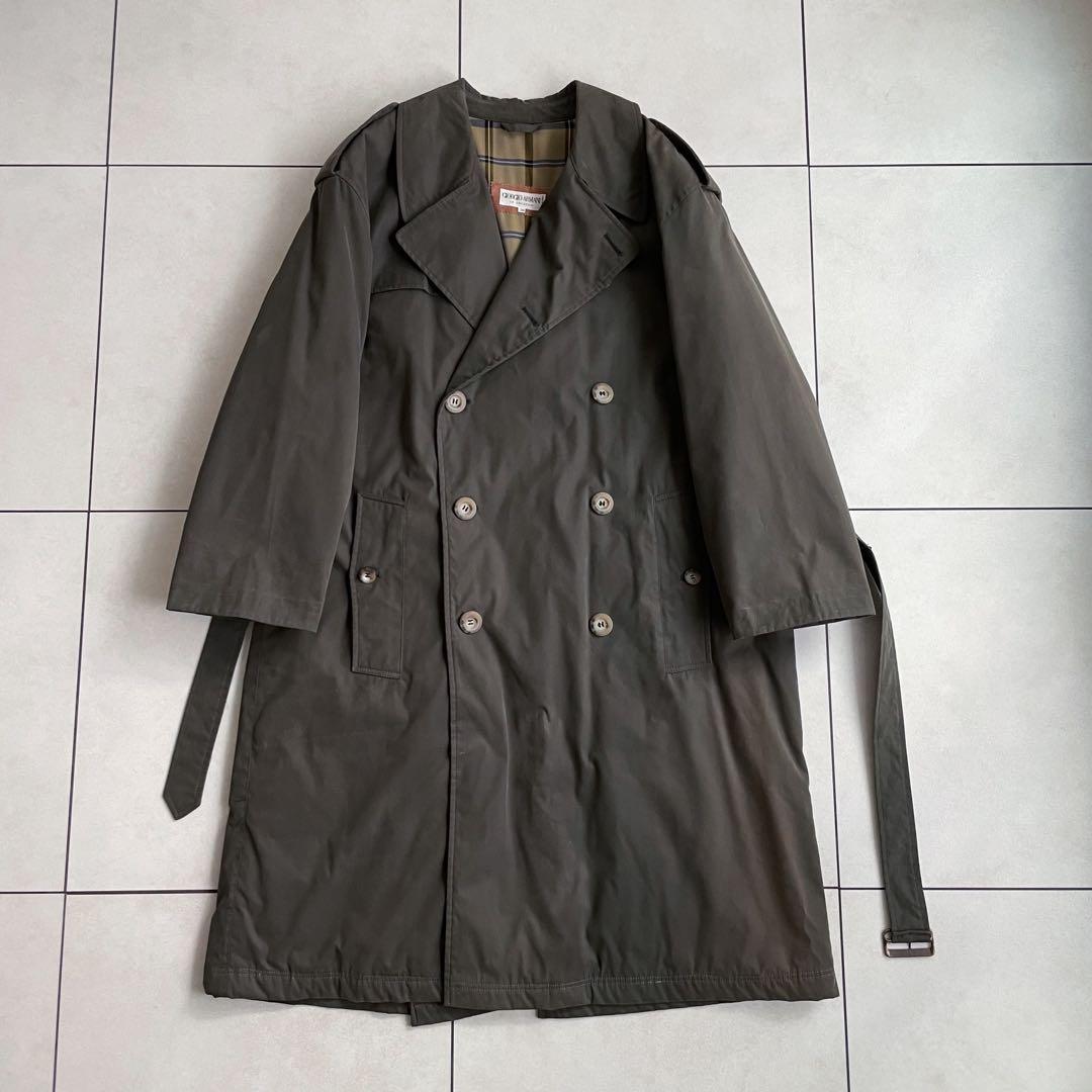 【GIORGIO ARMANI】ビンテージ トレンチ コート ベルト付き 極希少】GIORGIO ARMANI ジョルジオアルマーニ ヴィンテージ ベルト付