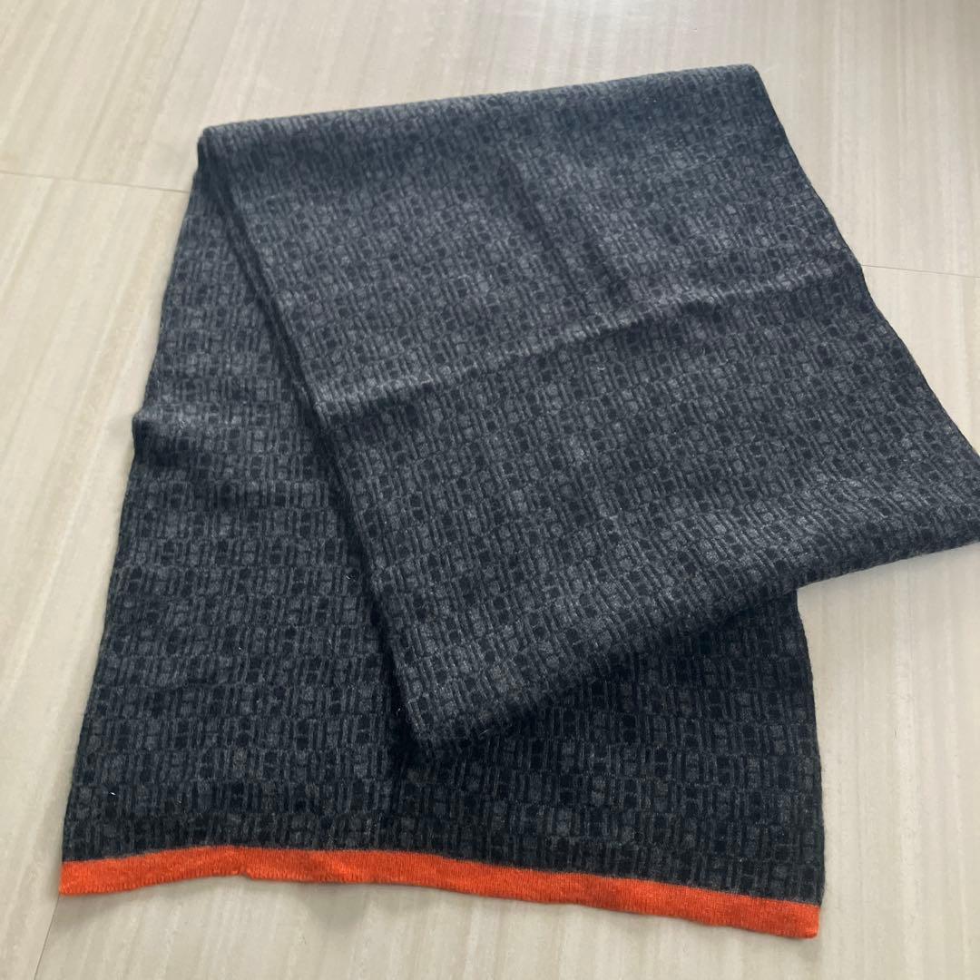 エルメスマフラー エルメスジグザグのサングル シトルイユ/バサルト レディース マフラー