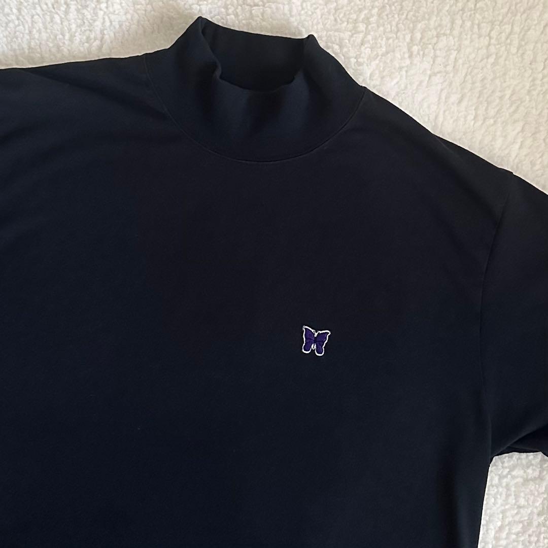 【美品ニードルス】黒ロンT MOCK NECK TEE -POLY JERSEY