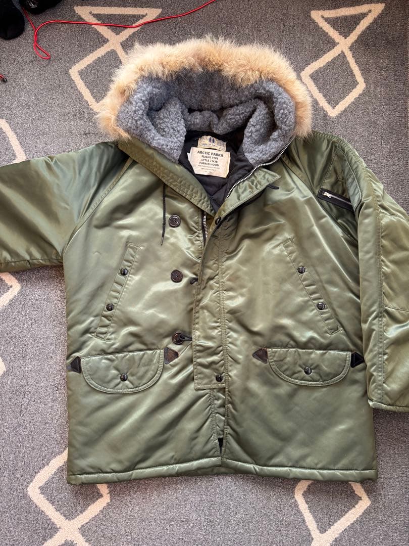 コリンス USA製 N3B フライトジャケット L カーキ CORINTH - メルカリ