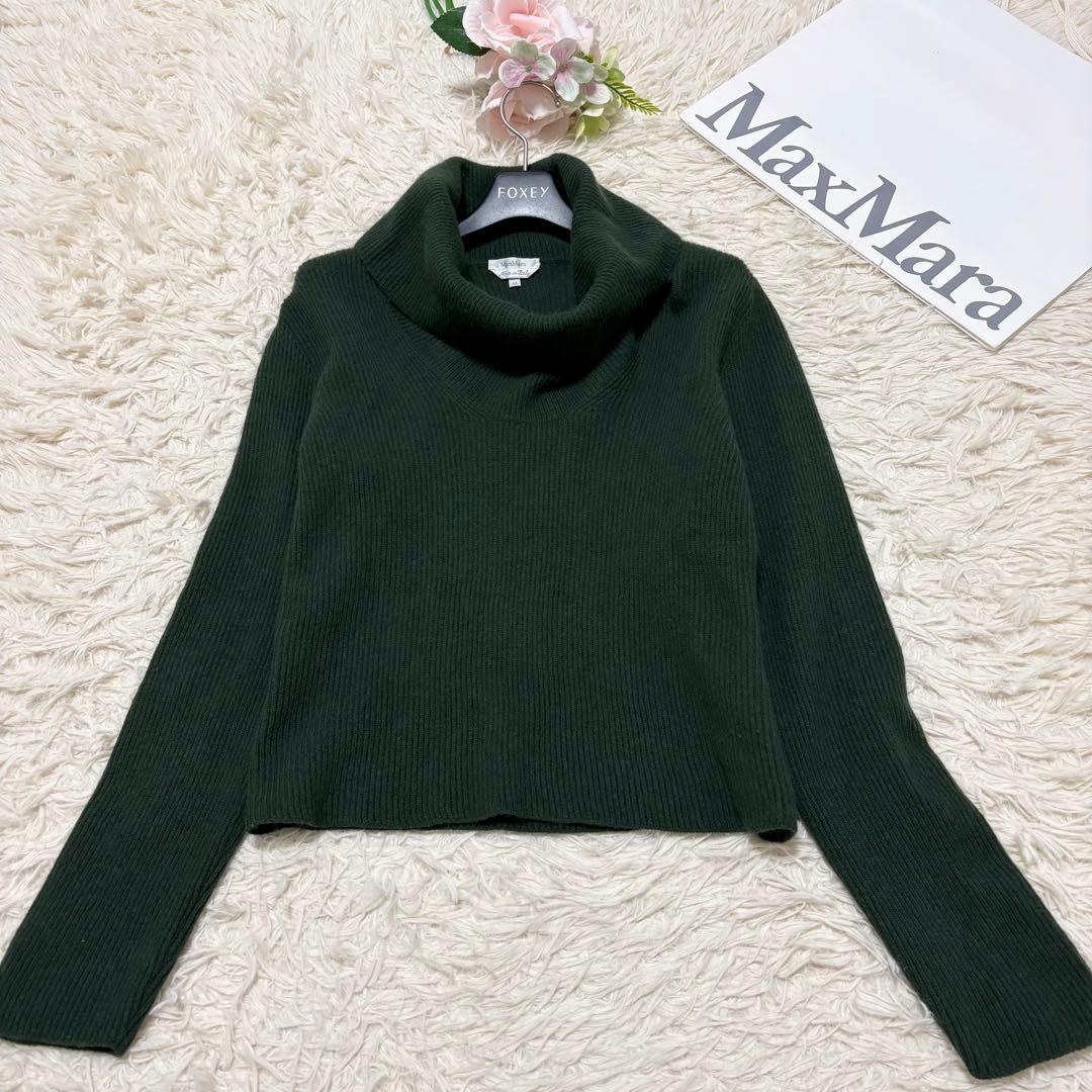 マックスマーラ　最高級白タグ　アンゴラウール　タートルネック　グリーン　M Max Mara（マックスマーラ） 【ポイント10倍】Weekend Max Mara ニット