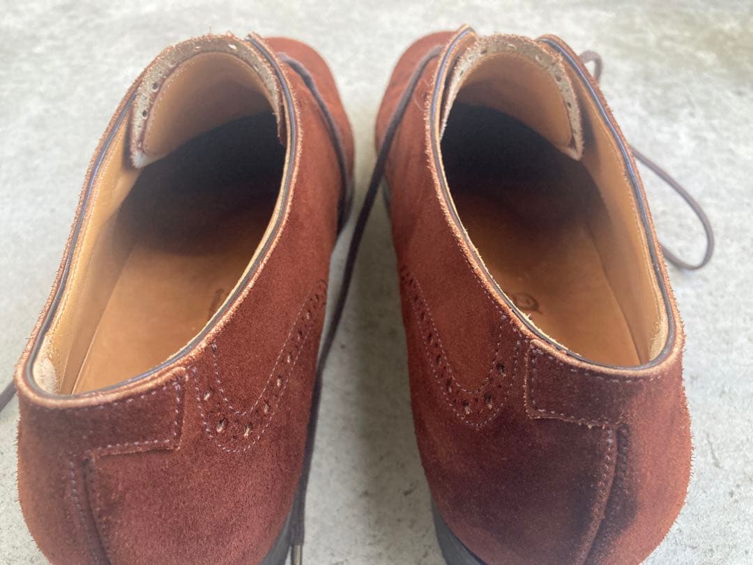 andanteブラウンスエード イミテーションフルブローグ