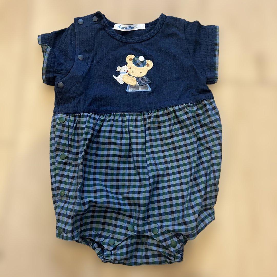 ファミリア 半袖 ロンパース 60 - メルカリ